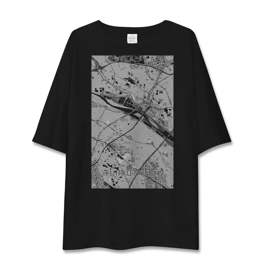 【二子新地(神奈川県)】地図柄ビッグシルエットTシャツ