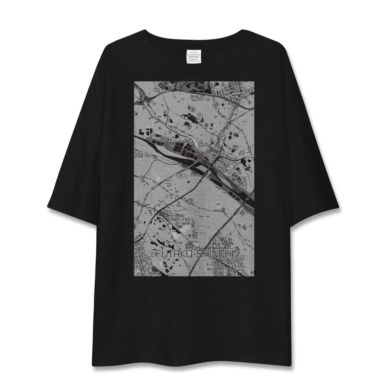 【二子新地(神奈川県)】地図柄ビッグシルエットTシャツ