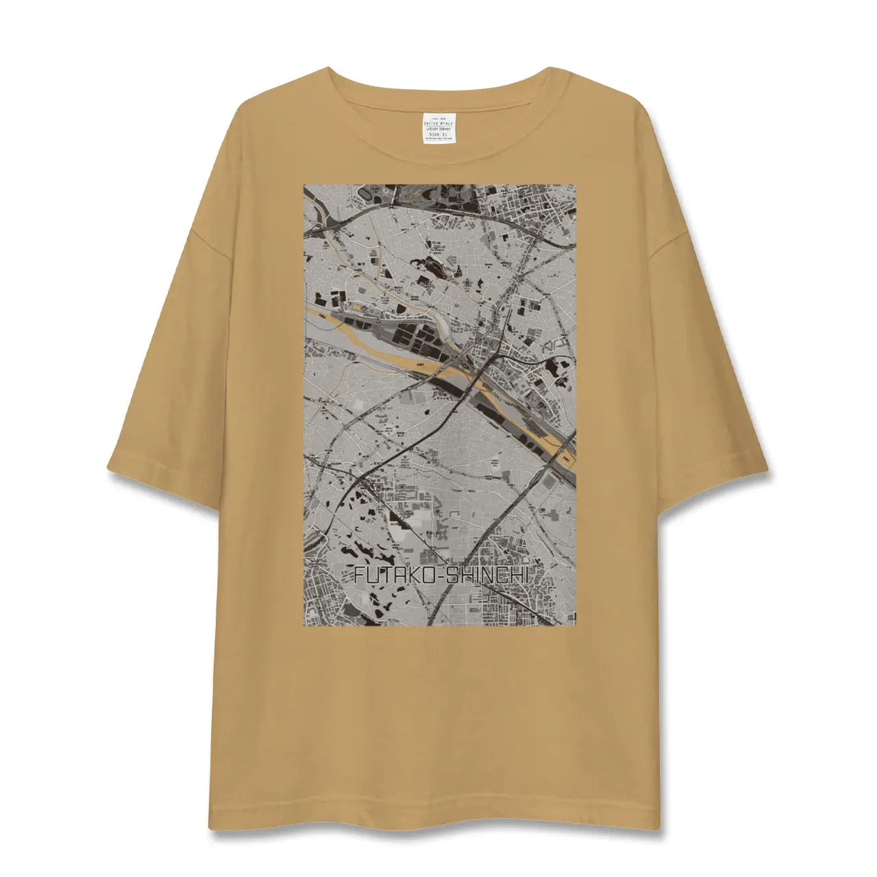 【二子新地(神奈川県)】地図柄ビッグシルエットTシャツ