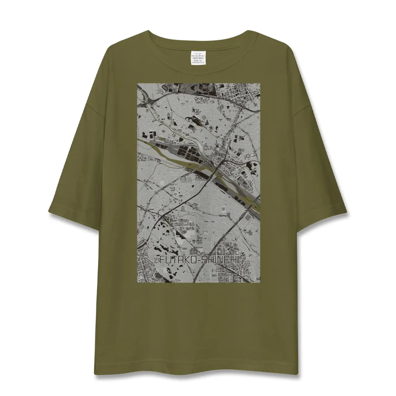【二子新地(神奈川県)】地図柄ビッグシルエットTシャツ