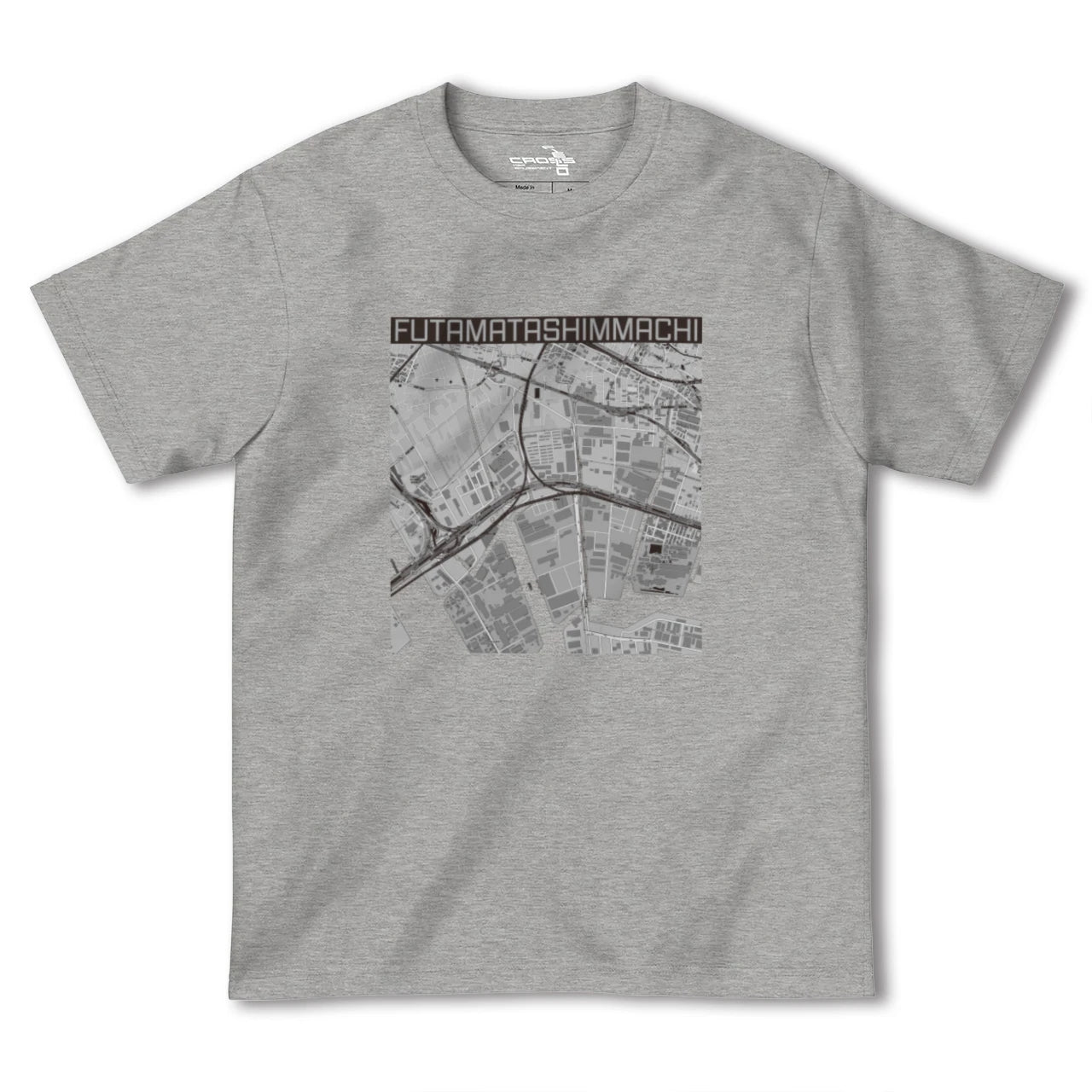 【二俣新町(千葉県)】地図柄ヘビーウェイトTシャツ