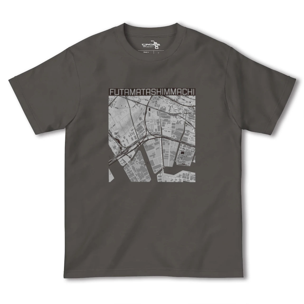 【二俣新町(千葉県)】地図柄ヘビーウェイトTシャツ