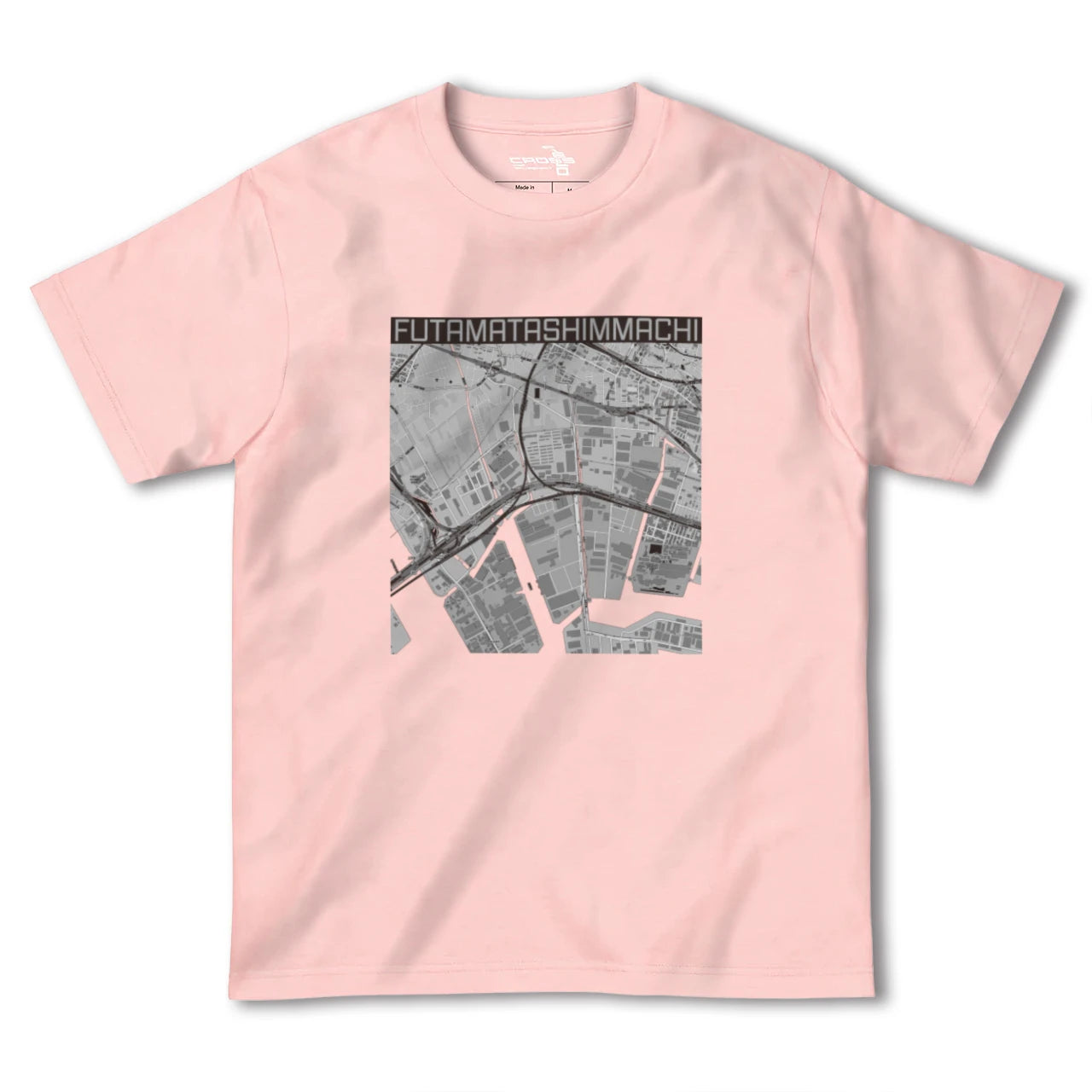 【二俣新町(千葉県)】地図柄ヘビーウェイトTシャツ