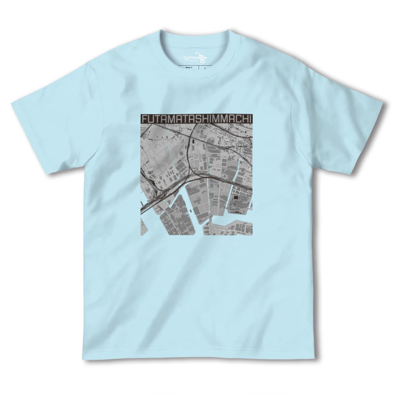 【二俣新町(千葉県)】地図柄ヘビーウェイトTシャツ