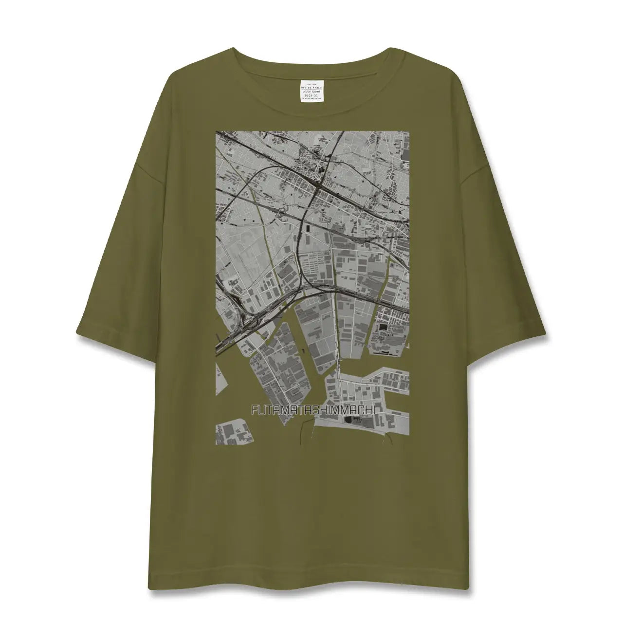 【二俣新町(千葉県)】地図柄ビッグシルエットTシャツ