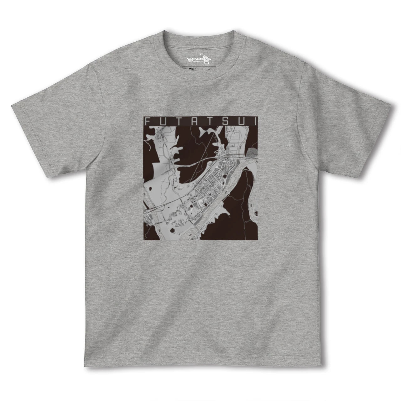 【二ツ井(秋田県)】地図柄ヘビーウェイトTシャツ
