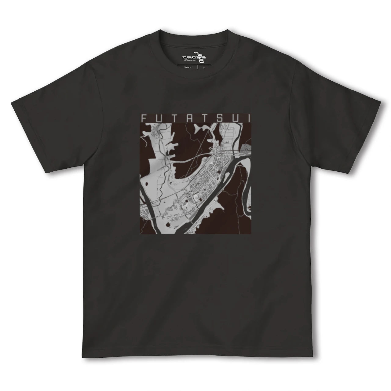 【二ツ井(秋田県)】地図柄ヘビーウェイトTシャツ