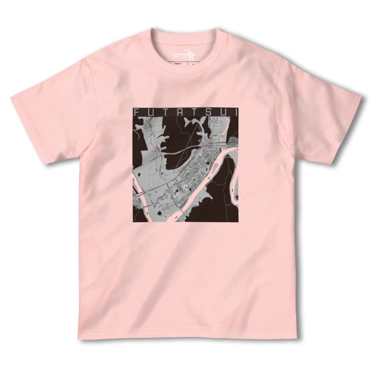 【二ツ井(秋田県)】地図柄ヘビーウェイトTシャツ