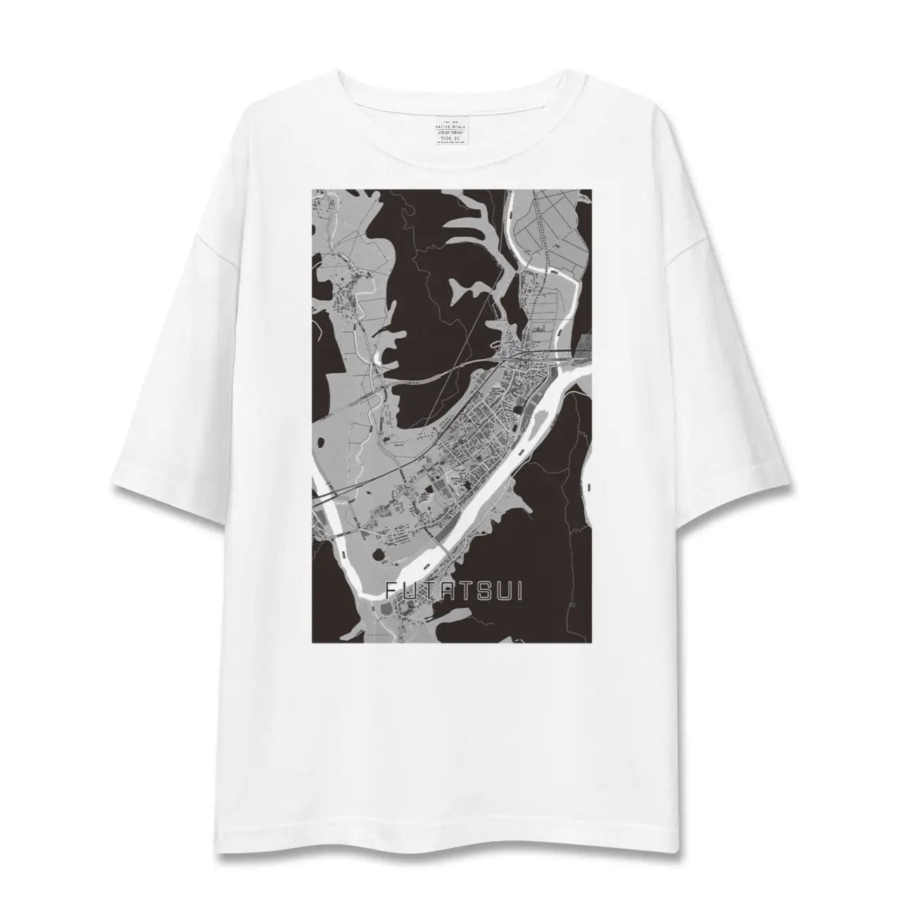【二ツ井(秋田県)】地図柄ビッグシルエットTシャツ