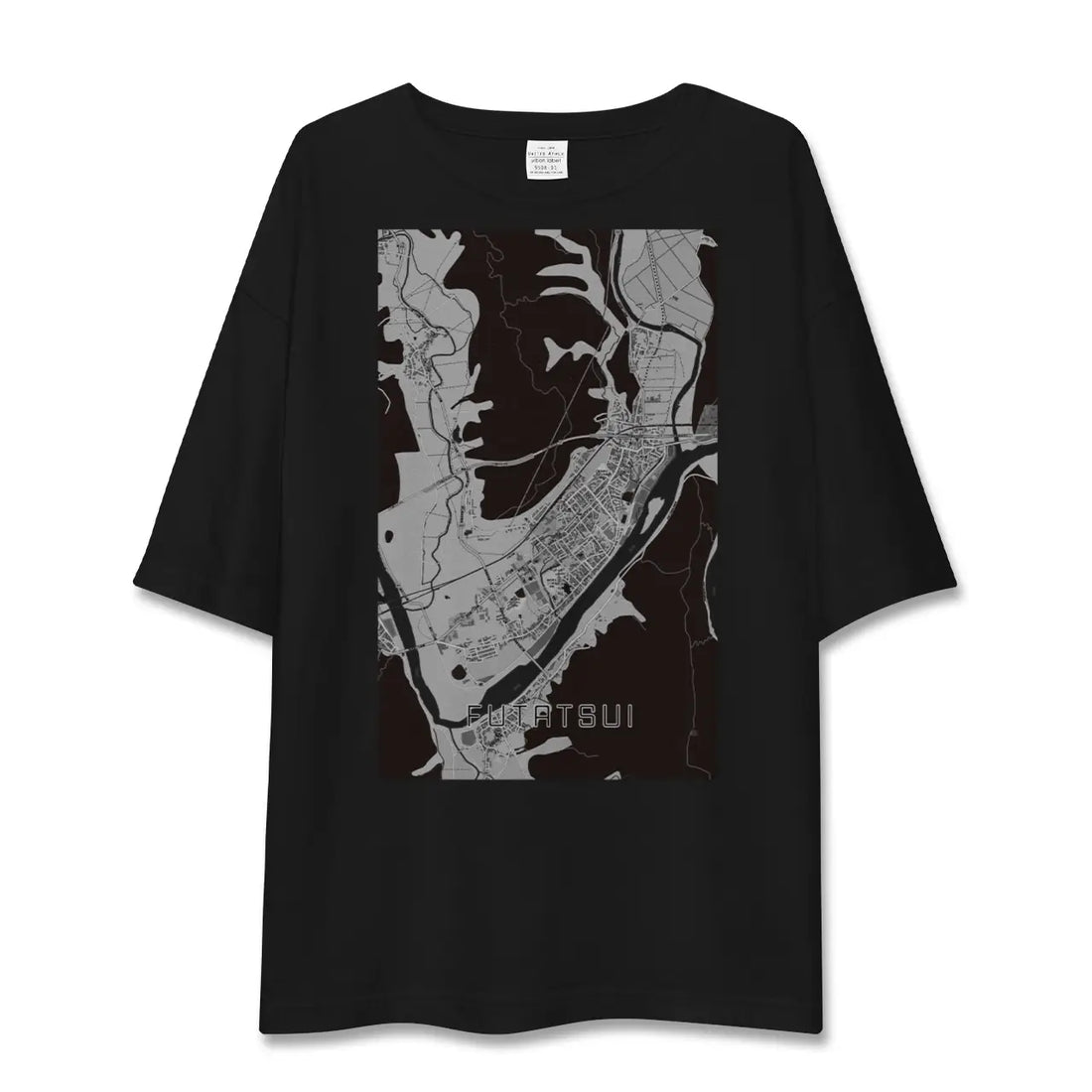 【二ツ井(秋田県)】地図柄ビッグシルエットTシャツ