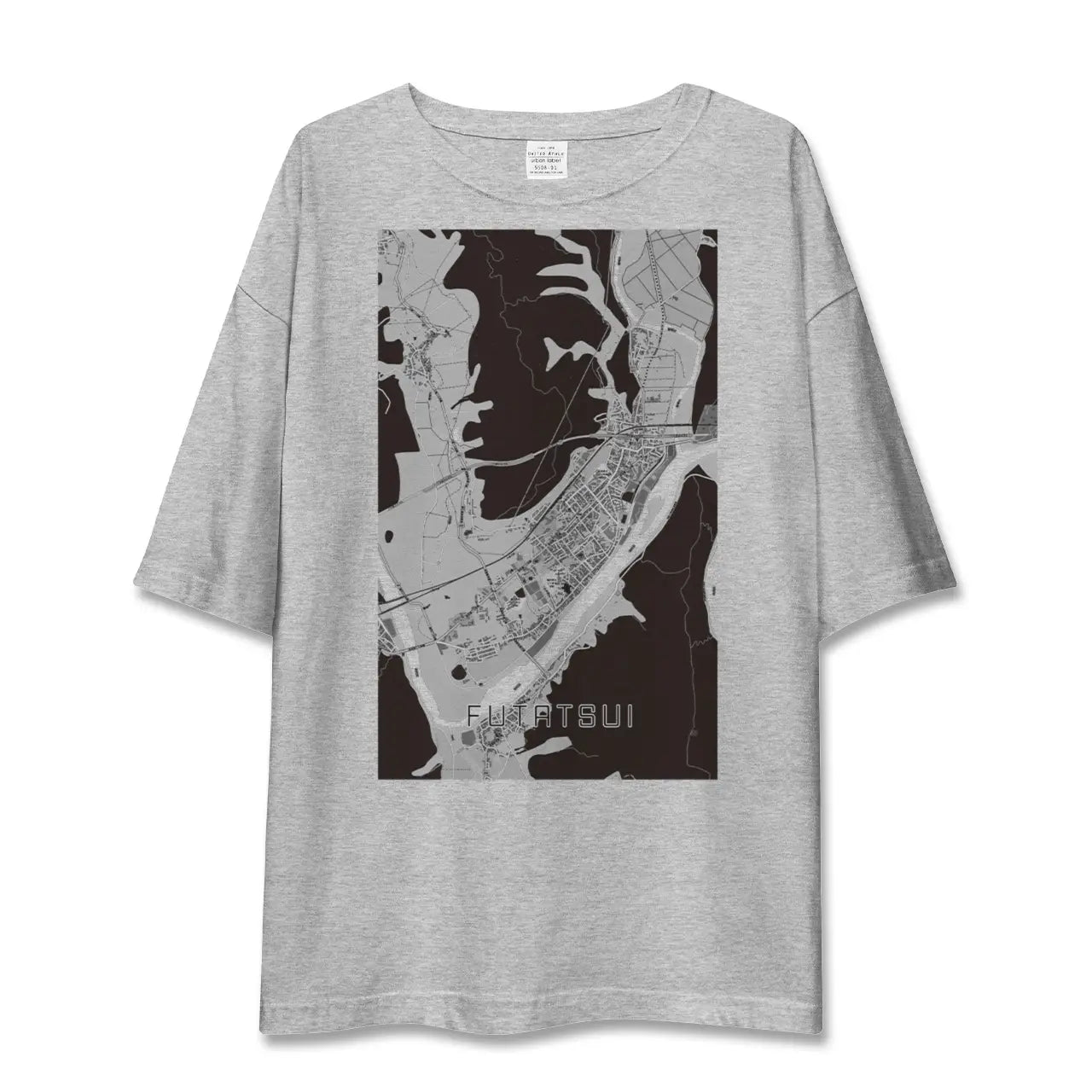 【二ツ井(秋田県)】地図柄ビッグシルエットTシャツ