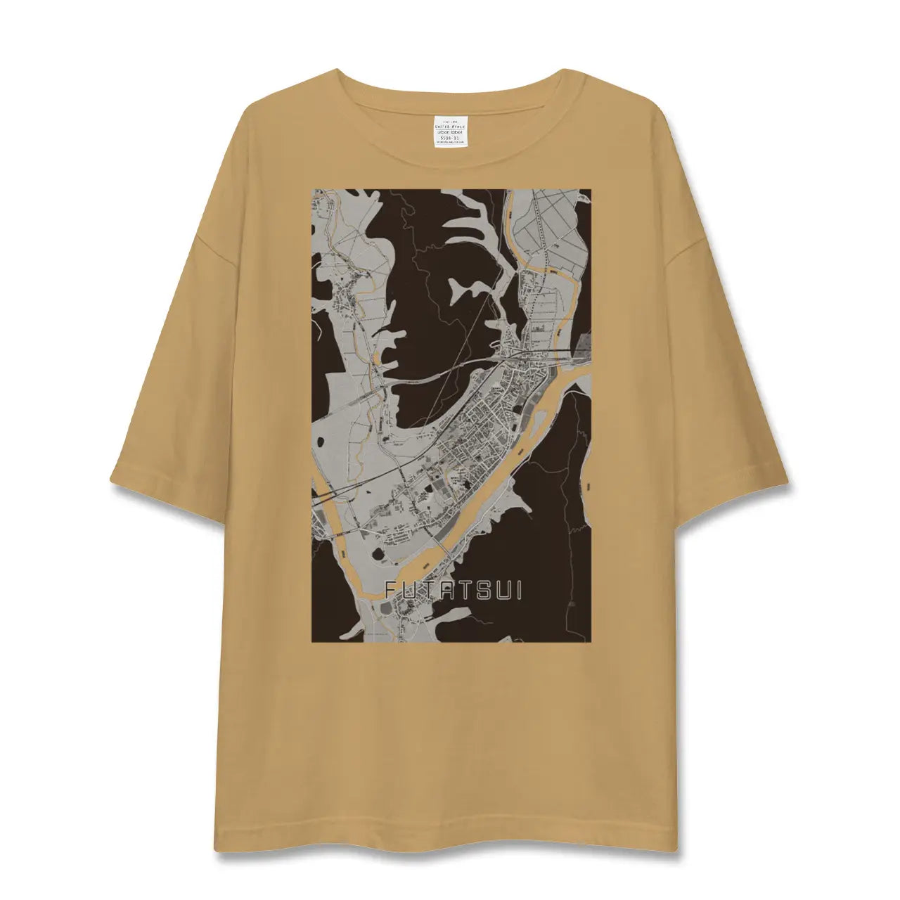 【二ツ井(秋田県)】地図柄ビッグシルエットTシャツ