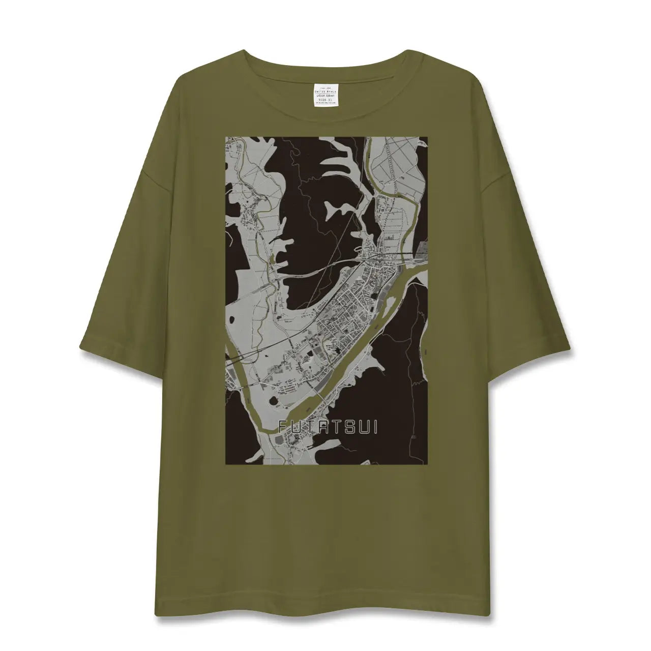 【二ツ井(秋田県)】地図柄ビッグシルエットTシャツ