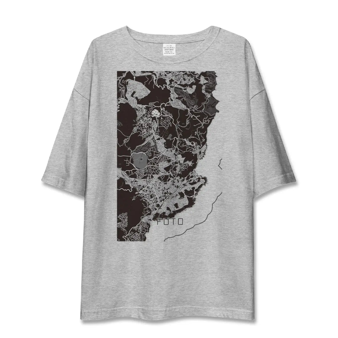 【富戸(静岡県)】地図柄ビッグシルエットTシャツ