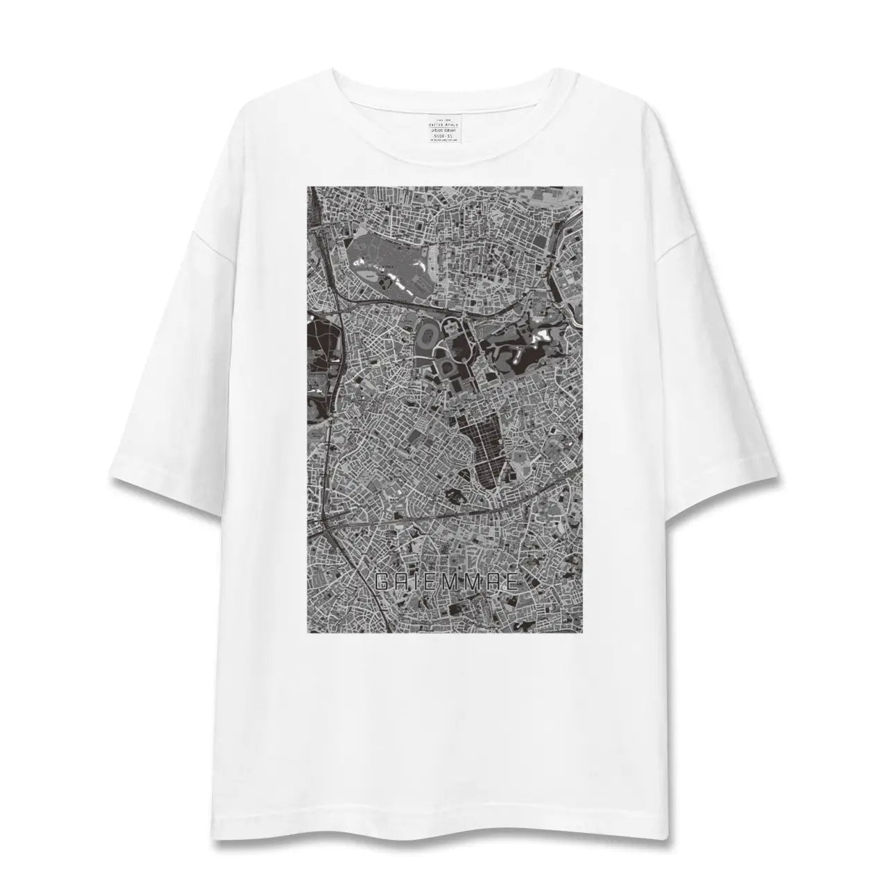 【外苑前(東京都)】地図柄ビッグシルエットTシャツ