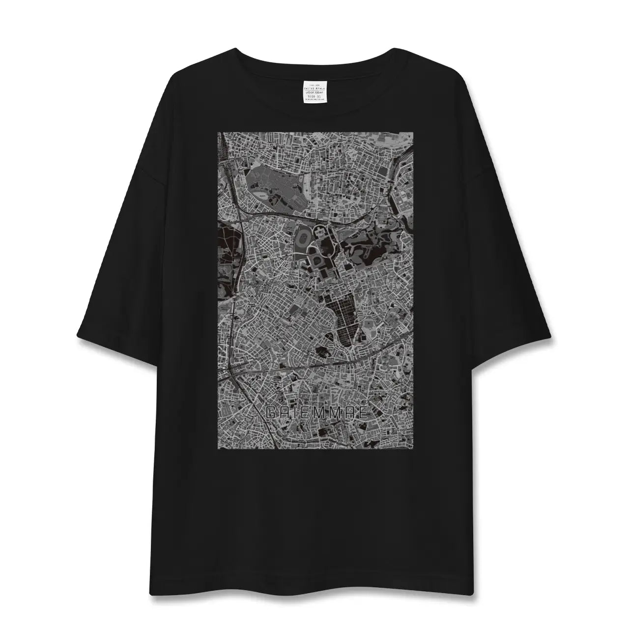 【外苑前(東京都)】地図柄ビッグシルエットTシャツ
