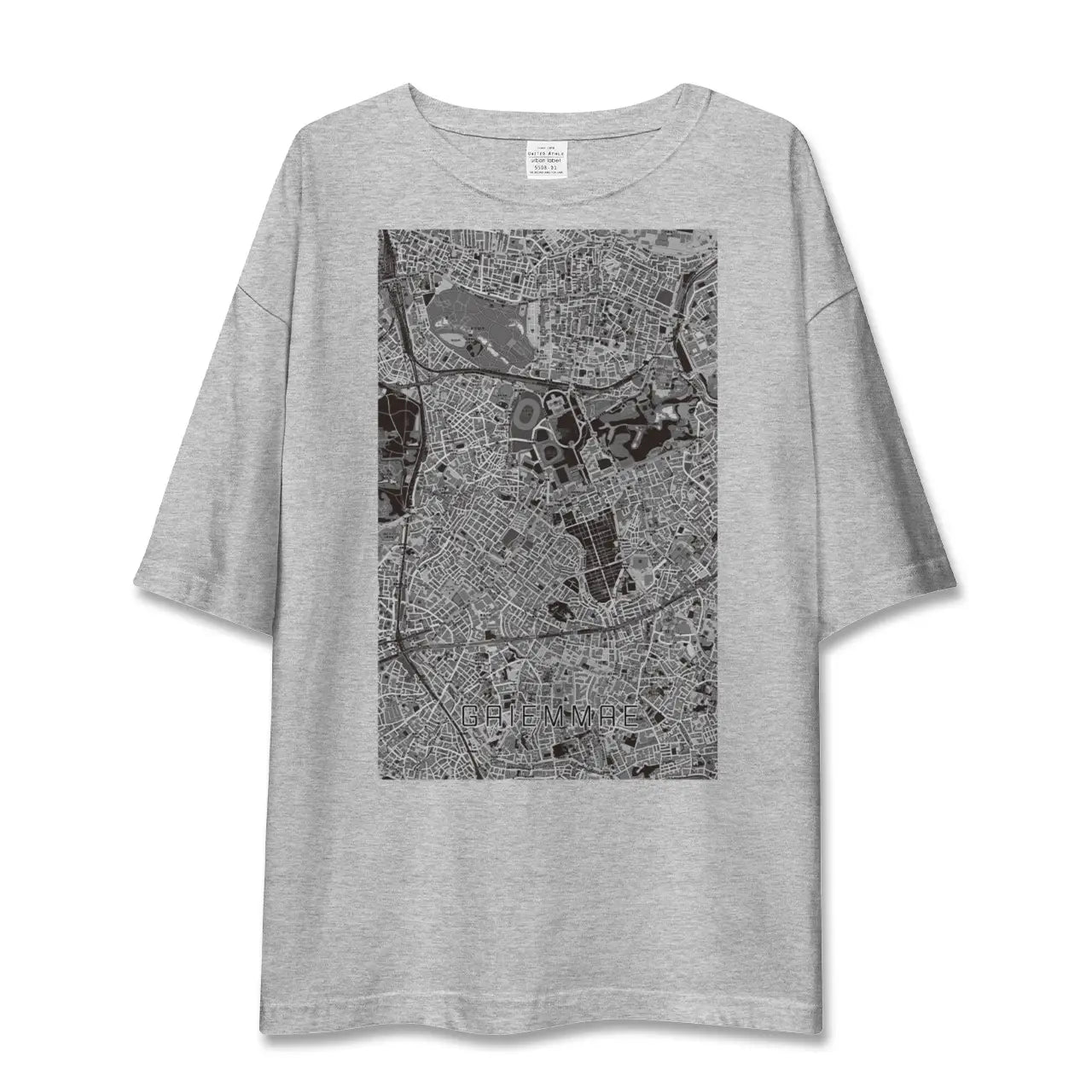 【外苑前(東京都)】地図柄ビッグシルエットTシャツ