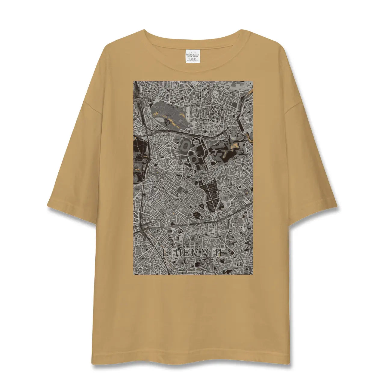 【外苑前(東京都)】地図柄ビッグシルエットTシャツ