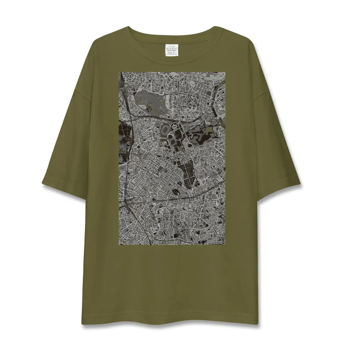 【外苑前(東京都)】地図柄ビッグシルエットTシャツ