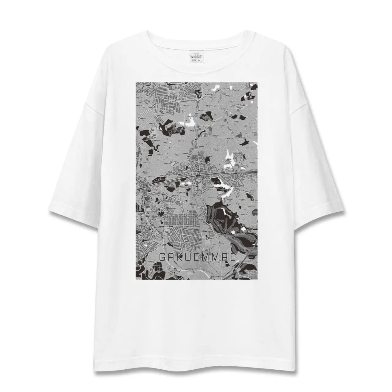 【学園前(奈良県)】地図柄ビッグシルエットTシャツ