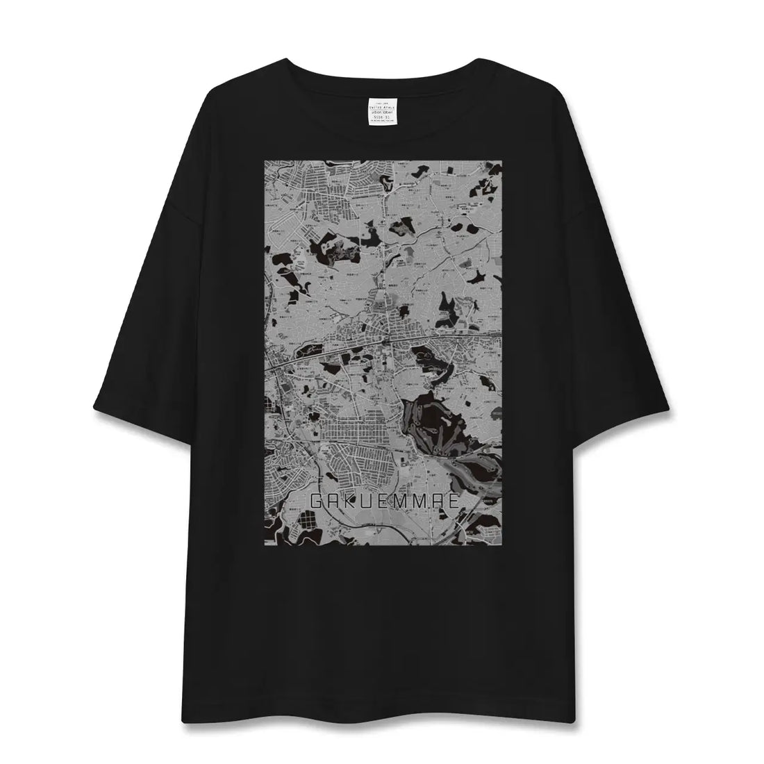 【学園前(奈良県)】地図柄ビッグシルエットTシャツ