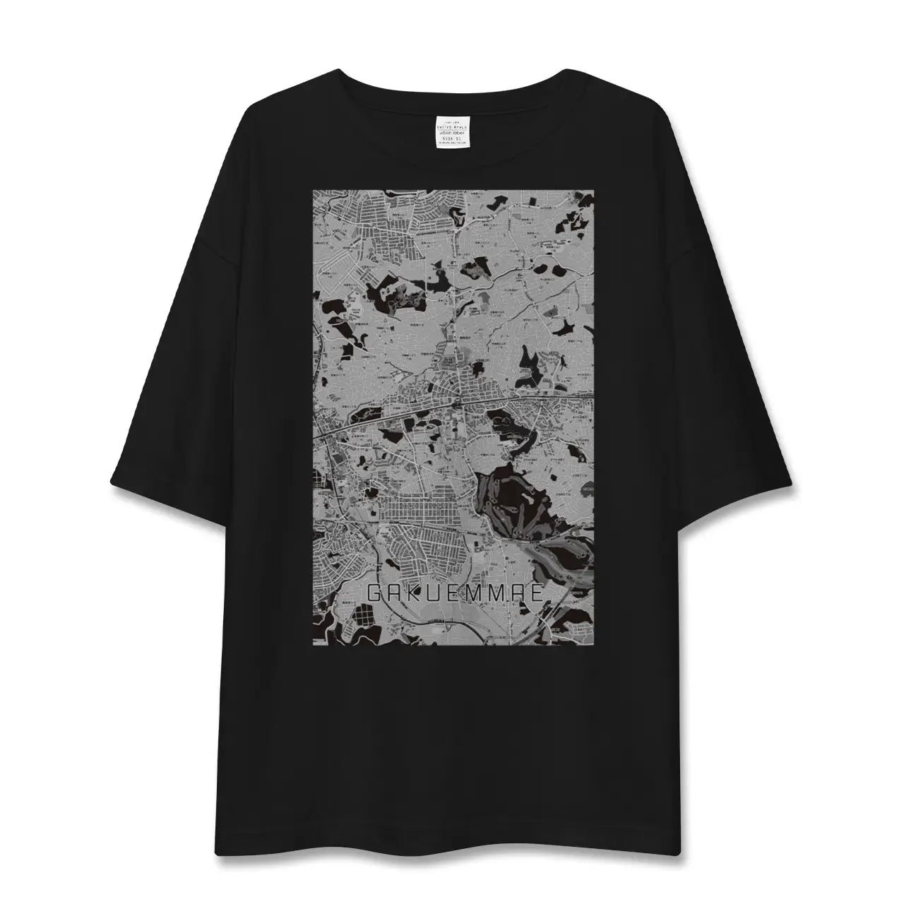 【学園前(奈良県)】地図柄ビッグシルエットTシャツ