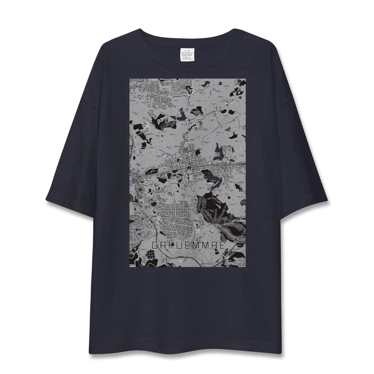 【学園前(奈良県)】地図柄ビッグシルエットTシャツ