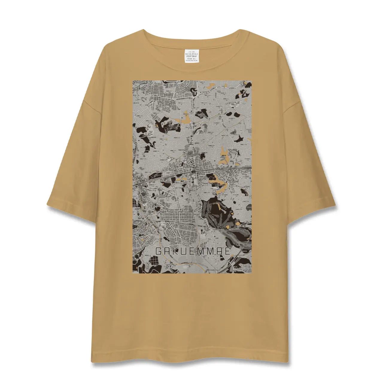 【学園前(奈良県)】地図柄ビッグシルエットTシャツ