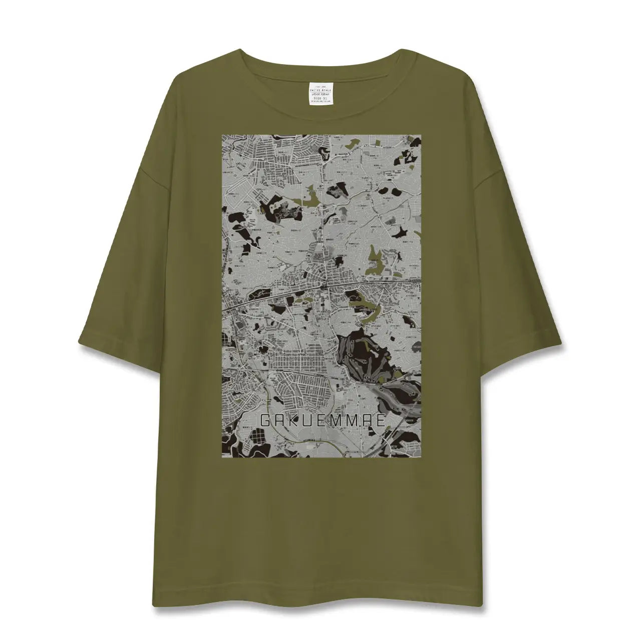 【学園前(奈良県)】地図柄ビッグシルエットTシャツ