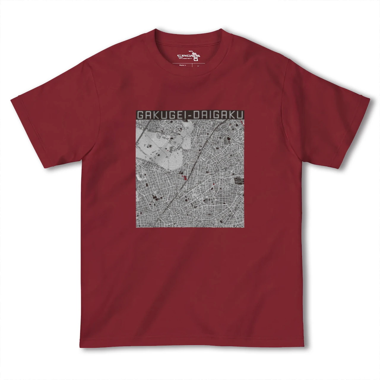 【学芸大学(東京都)】地図柄ヘビーウェイトTシャツ