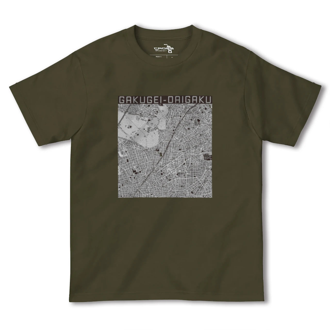 【学芸大学(東京都)】地図柄ヘビーウェイトTシャツ