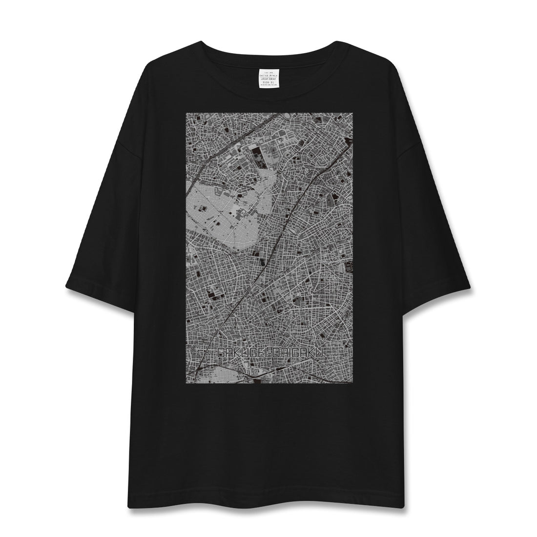 【学芸大学(東京都)】地図柄ビッグシルエットTシャツ