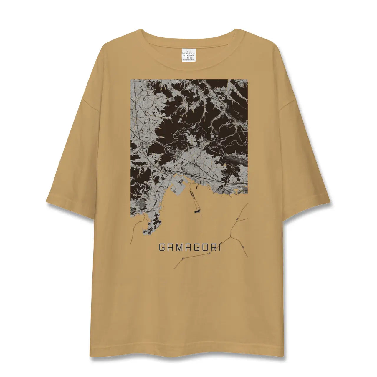 【蒲郡(愛知県)】地図柄ビッグシルエットTシャツ