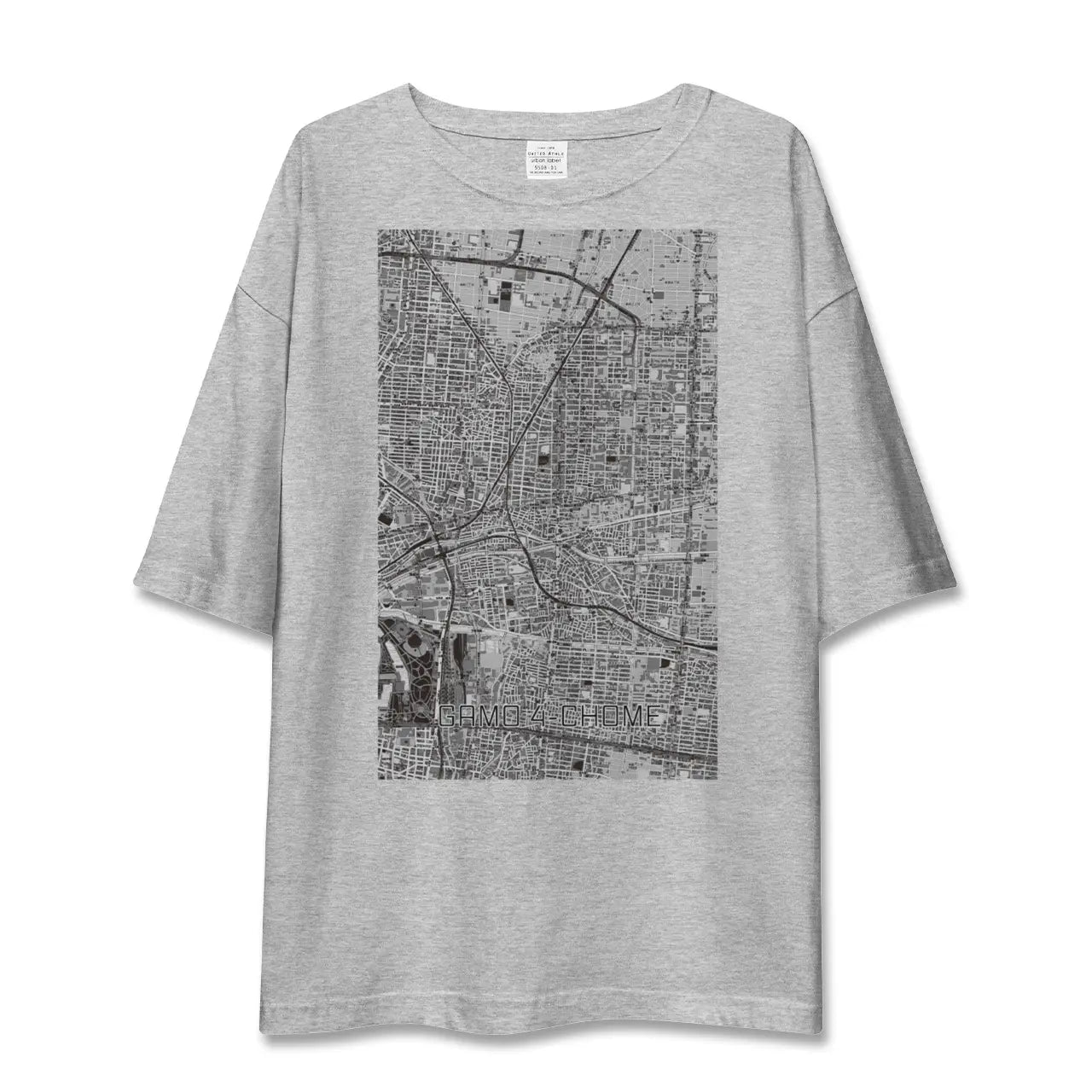 【蒲生四丁目(大阪府)】地図柄ビッグシルエットTシャツ
