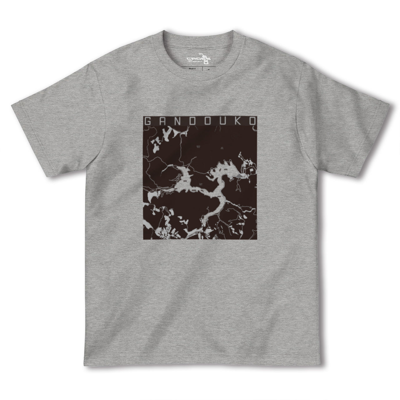 【岩洞湖(岩手県)】地図柄ヘビーウェイトTシャツ