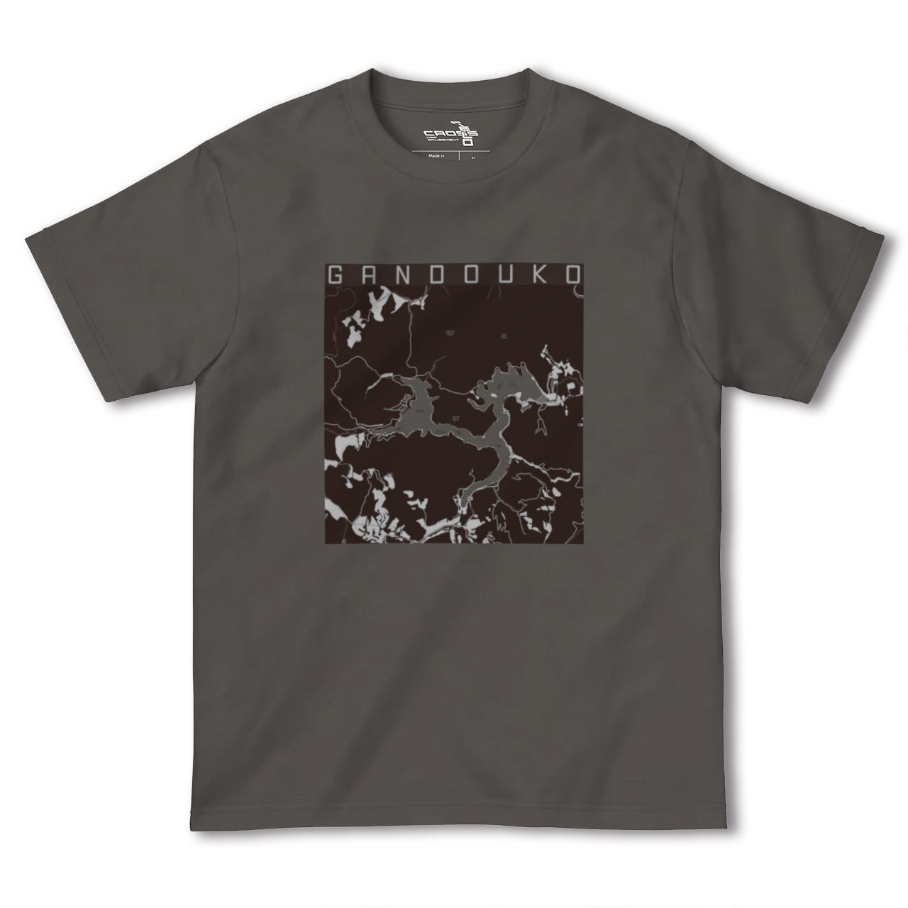 【岩洞湖(岩手県)】地図柄ヘビーウェイトTシャツ