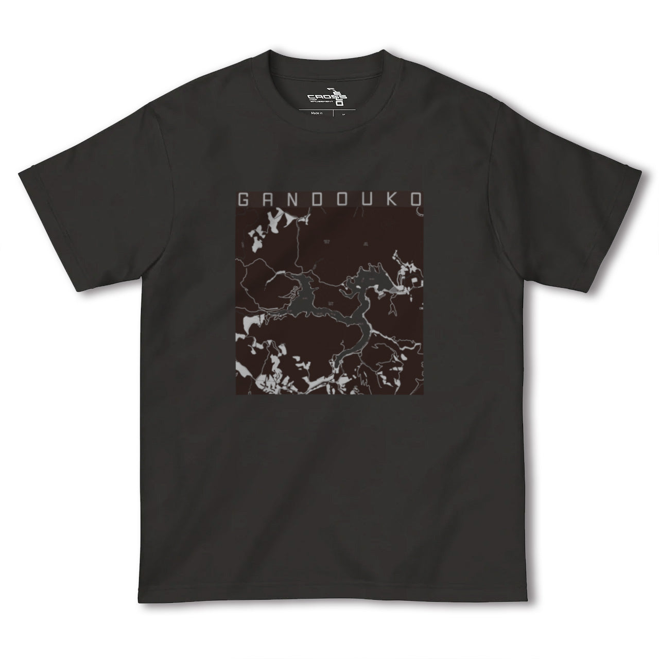 【岩洞湖(岩手県)】地図柄ヘビーウェイトTシャツ