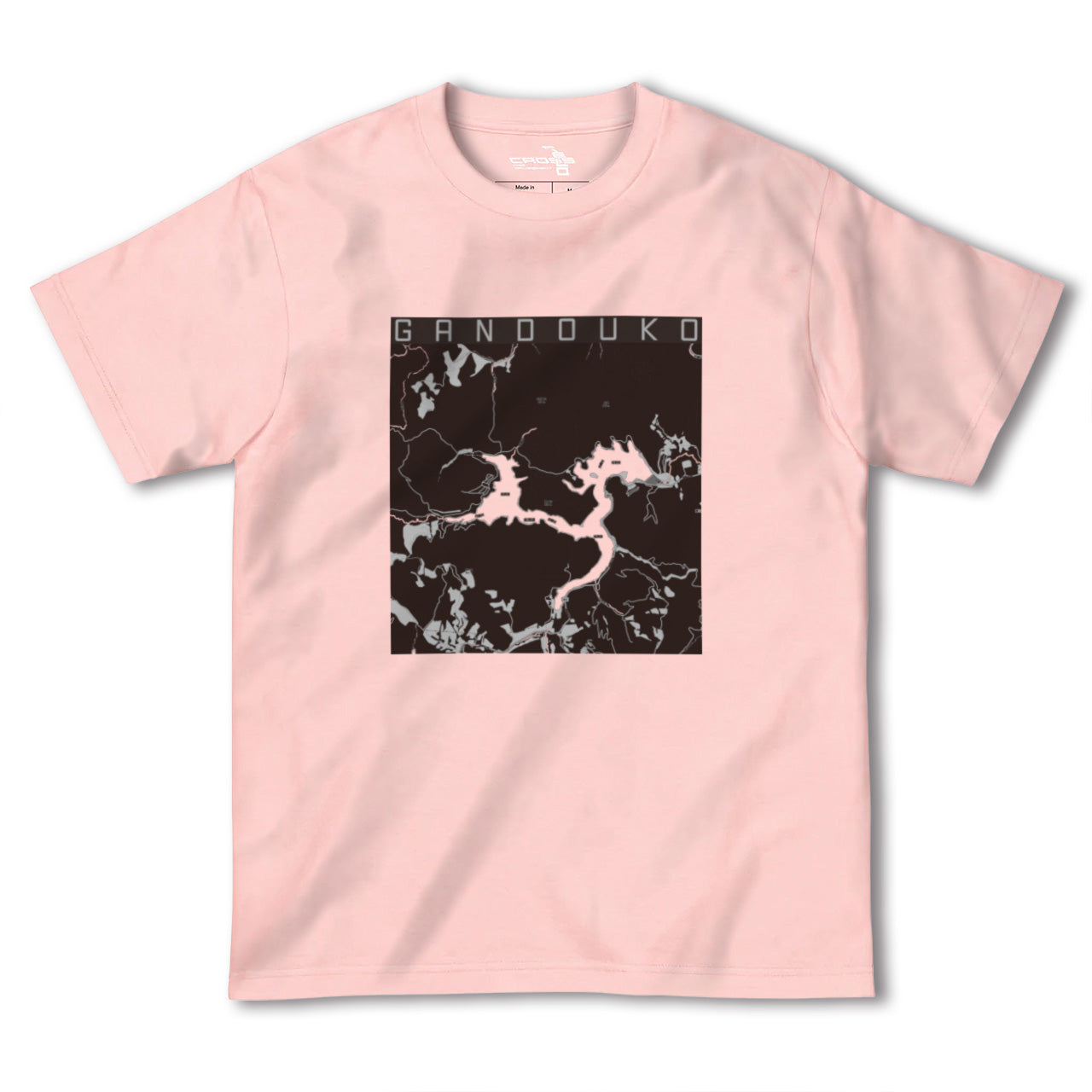 【岩洞湖(岩手県)】地図柄ヘビーウェイトTシャツ