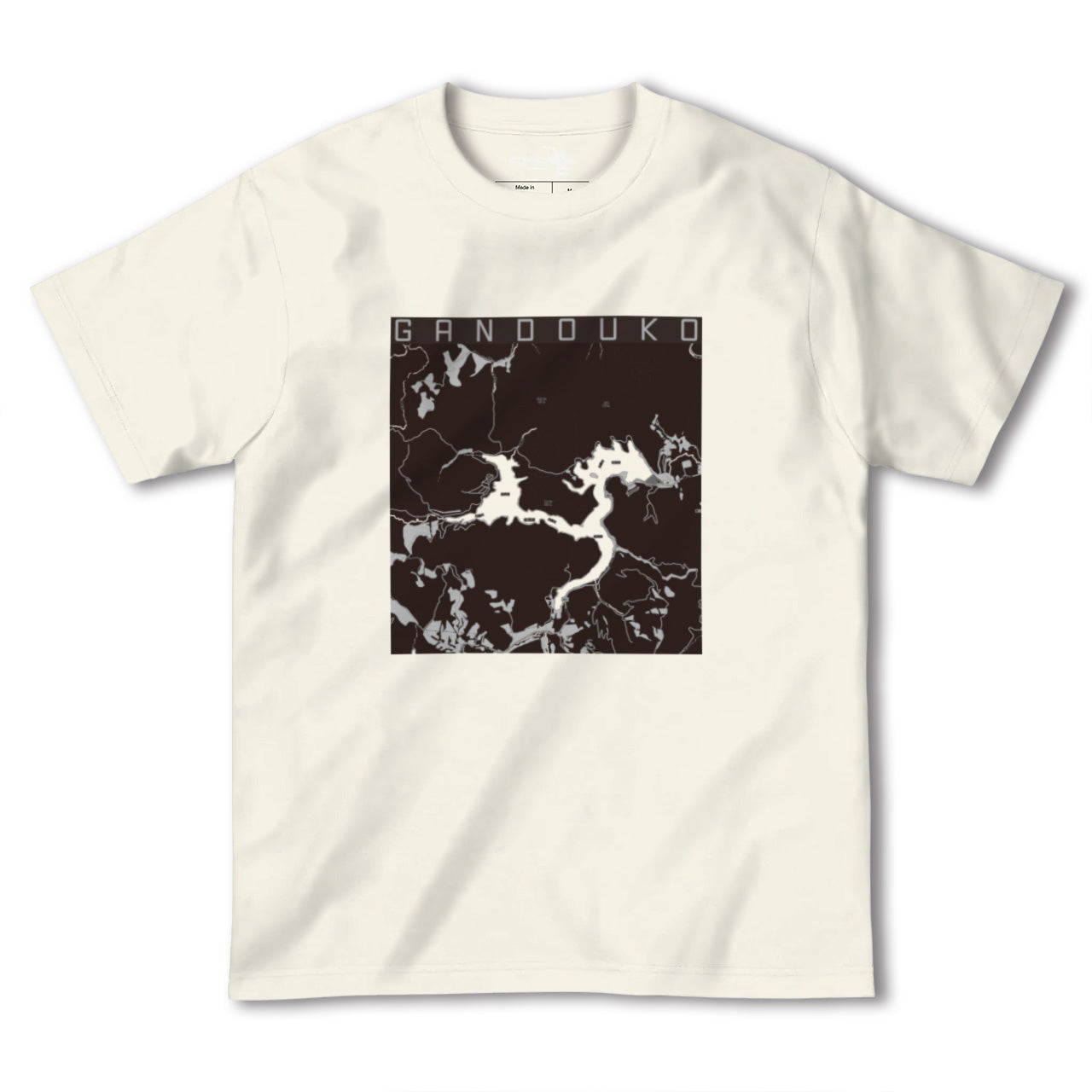 【岩洞湖(岩手県)】地図柄ヘビーウェイトTシャツ
