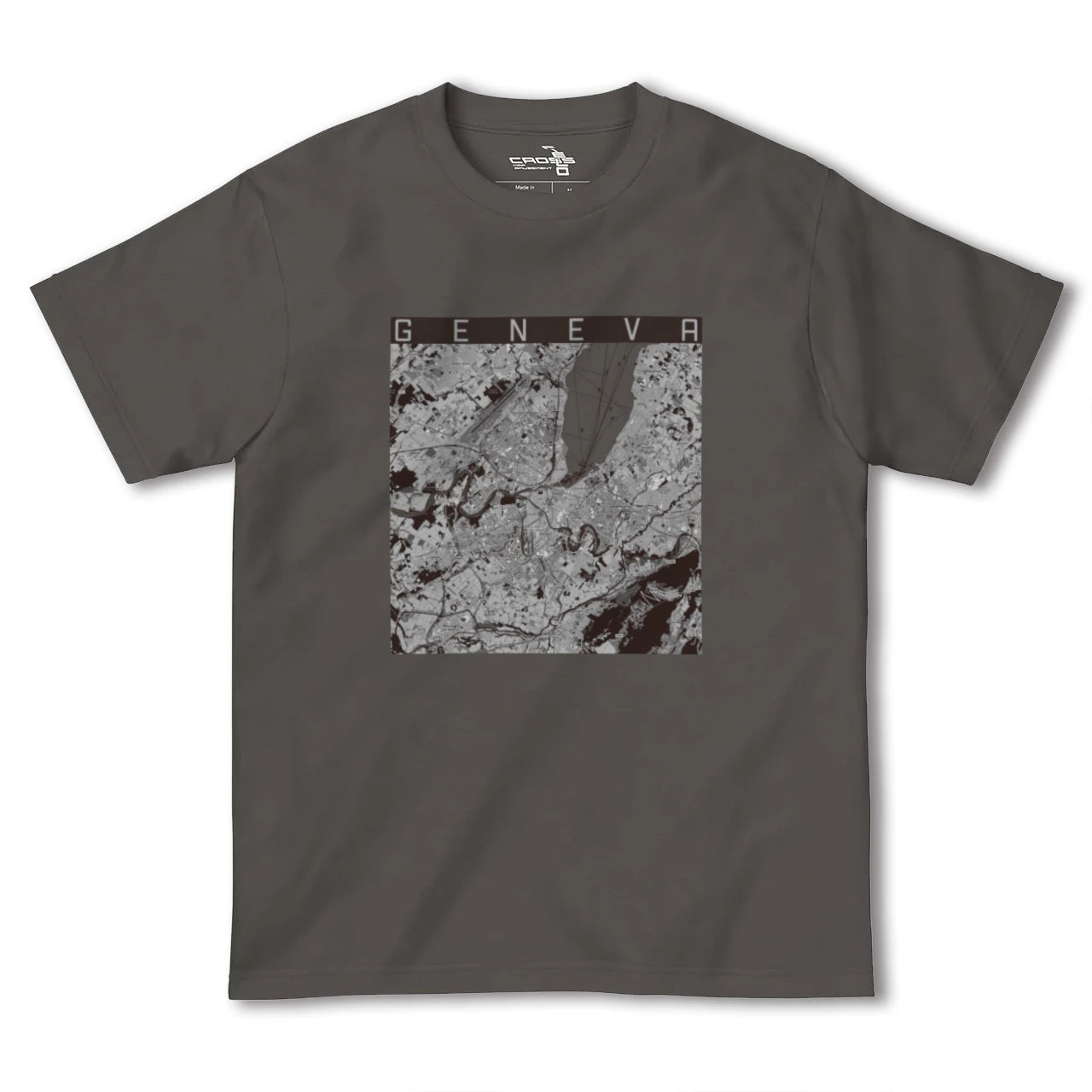 【ジュネーヴ(スイス)】地図柄ヘビーウェイトTシャツ