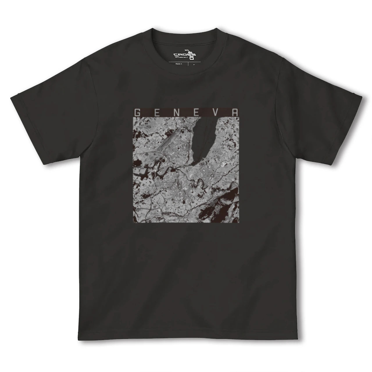 【ジュネーヴ(スイス)】地図柄ヘビーウェイトTシャツ
