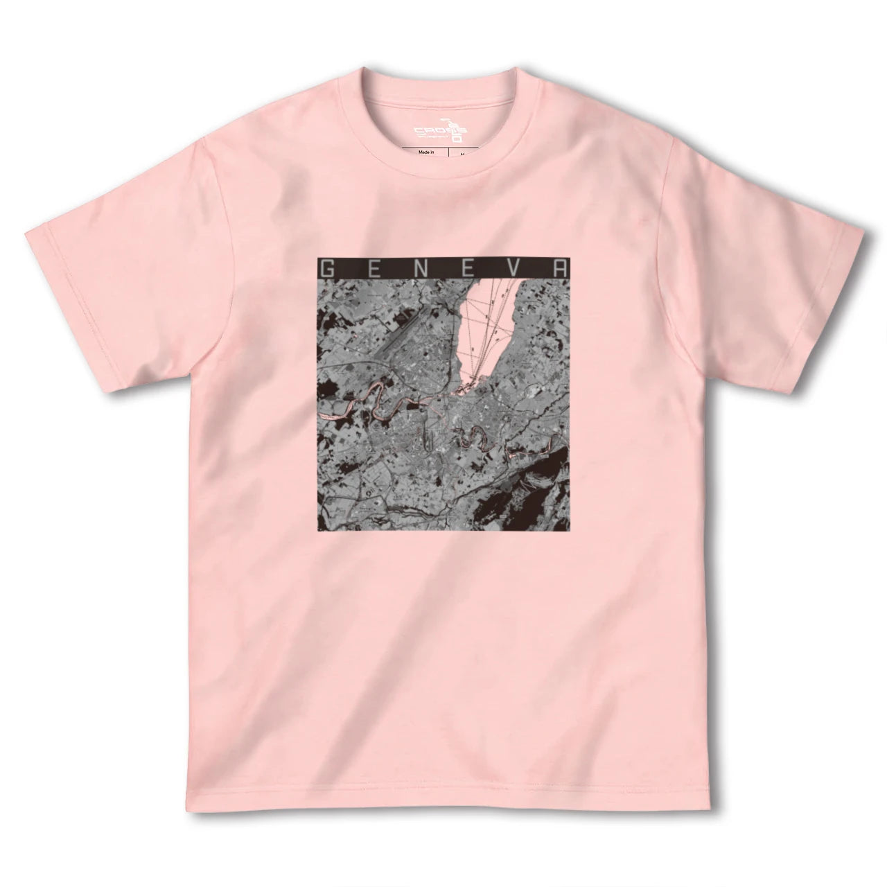 【ジュネーヴ(スイス)】地図柄ヘビーウェイトTシャツ