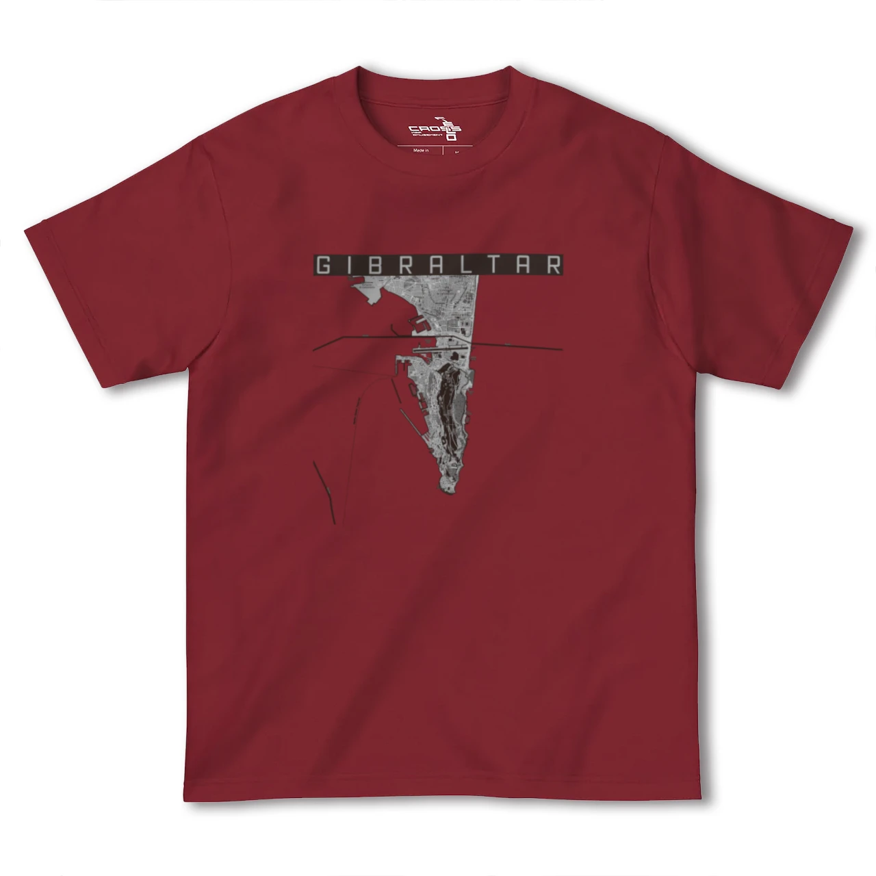 【ジブラルタル(イギリス)】地図柄ヘビーウェイトTシャツ