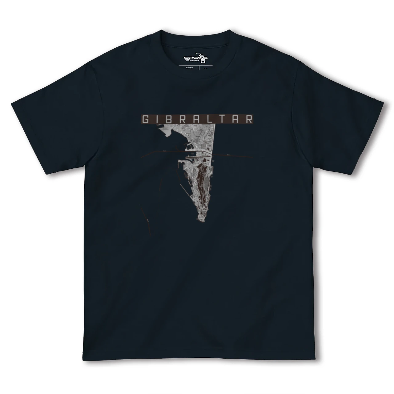 【ジブラルタル(イギリス)】地図柄ヘビーウェイトTシャツ