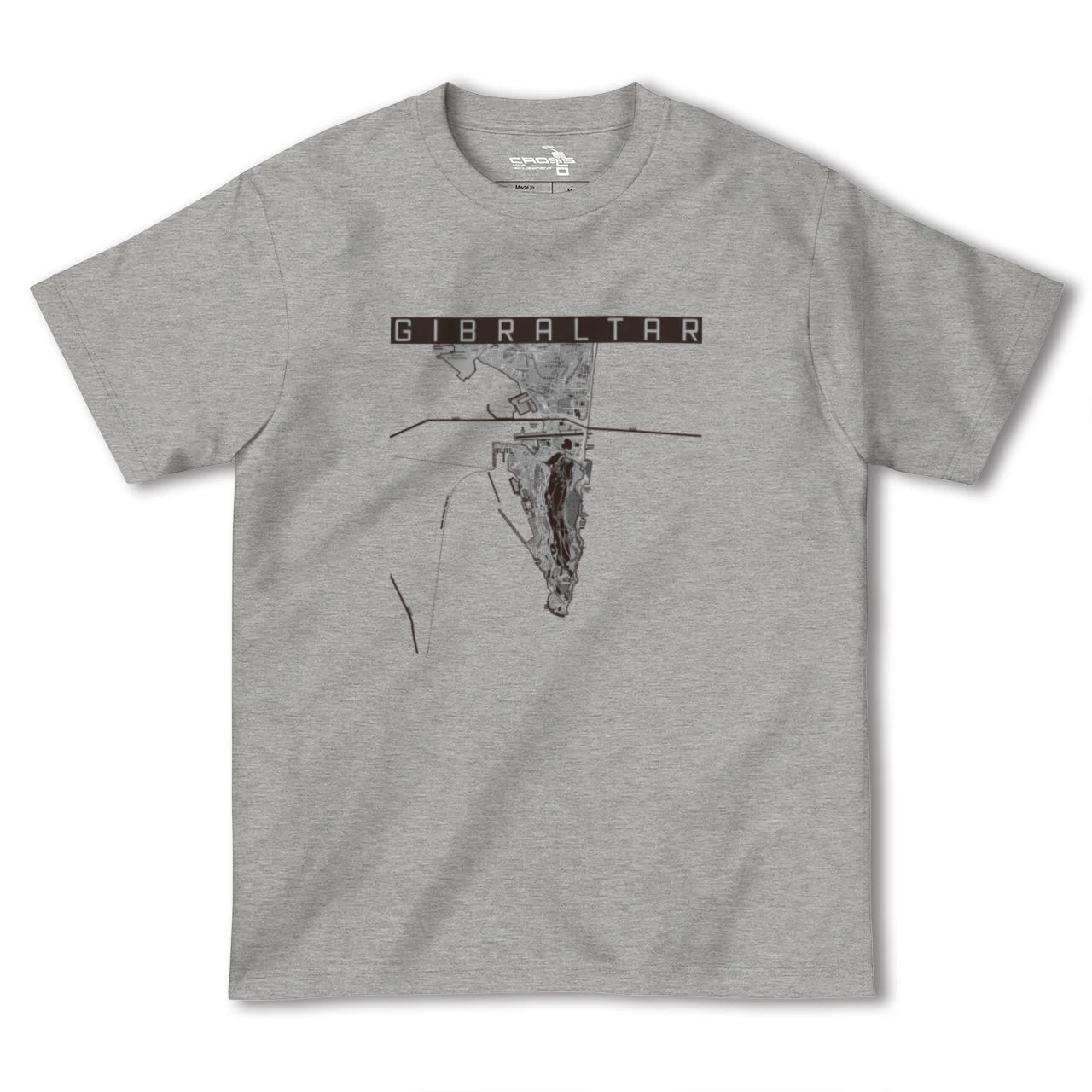【ジブラルタル(イギリス)】地図柄ヘビーウェイトTシャツ