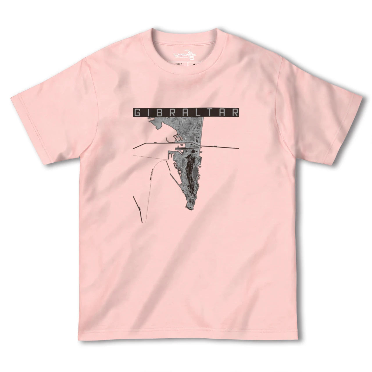 【ジブラルタル(イギリス)】地図柄ヘビーウェイトTシャツ