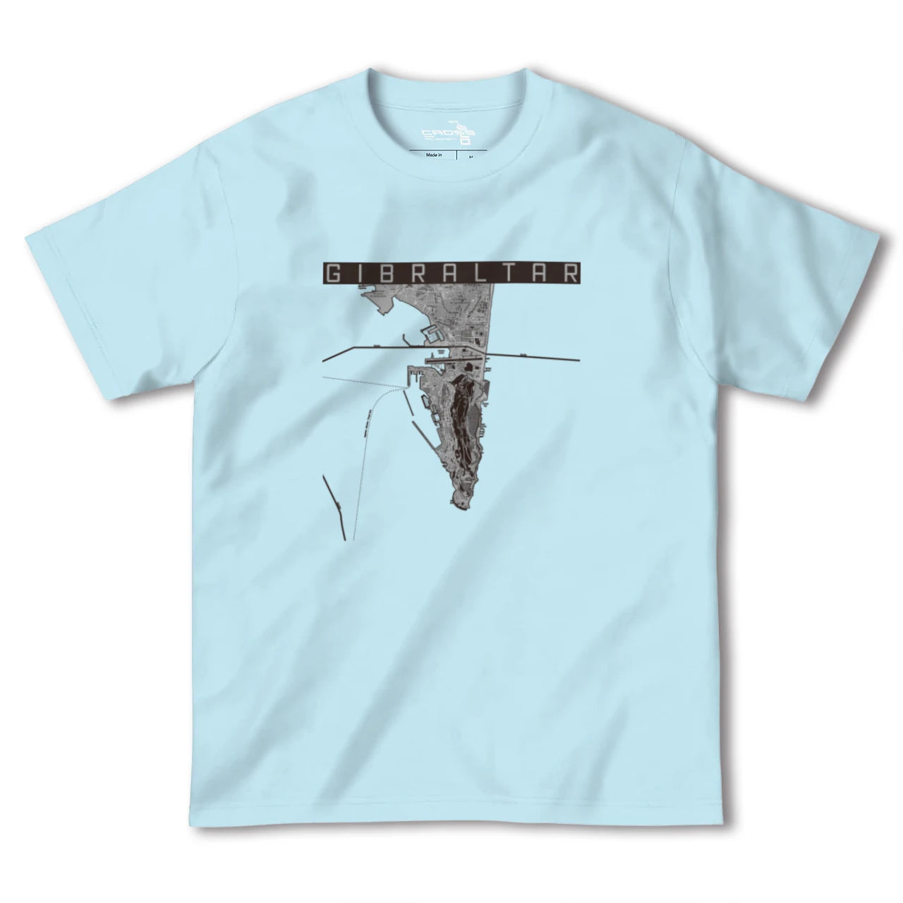 【ジブラルタル(イギリス)】地図柄ヘビーウェイトTシャツ