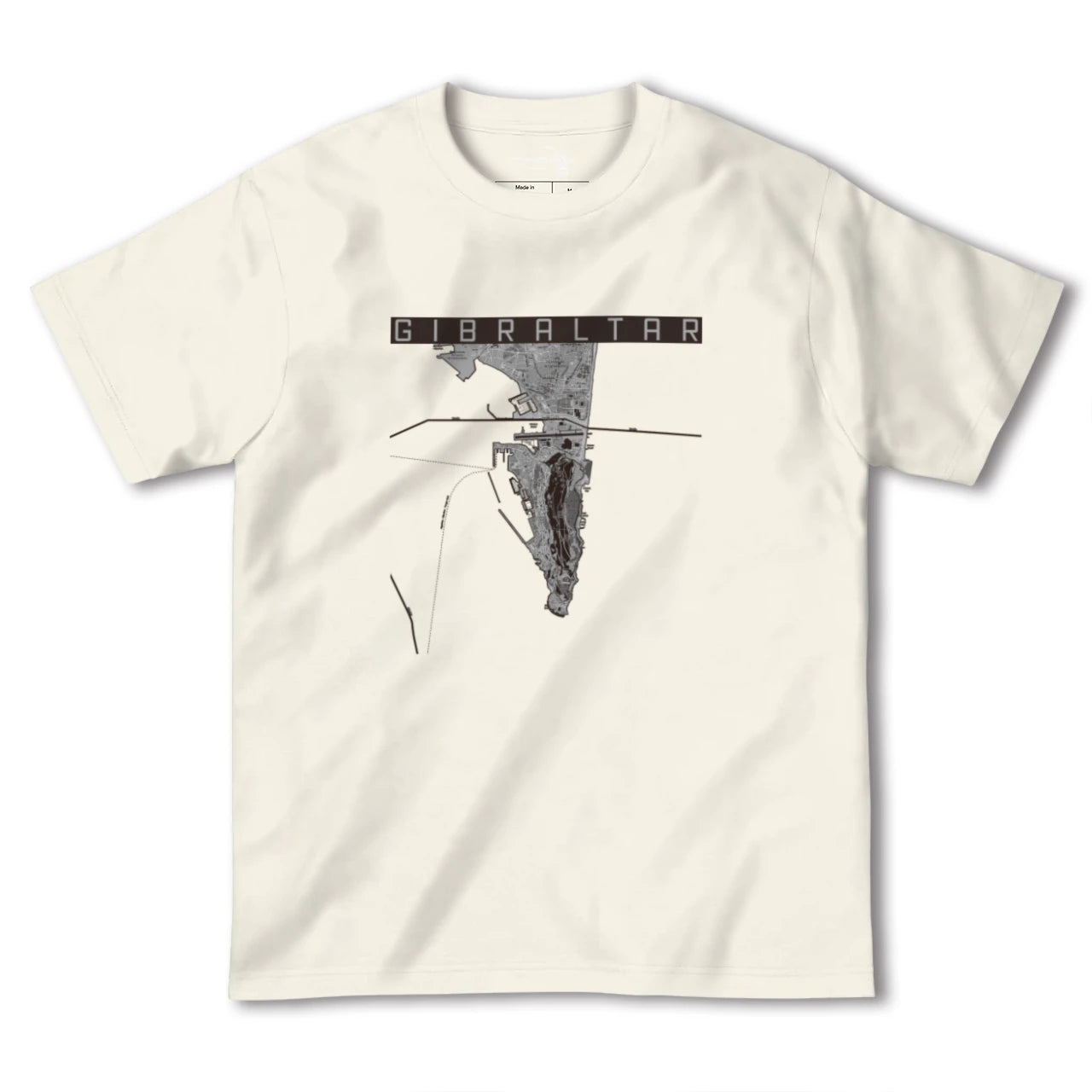 【ジブラルタル(イギリス)】地図柄ヘビーウェイトTシャツ