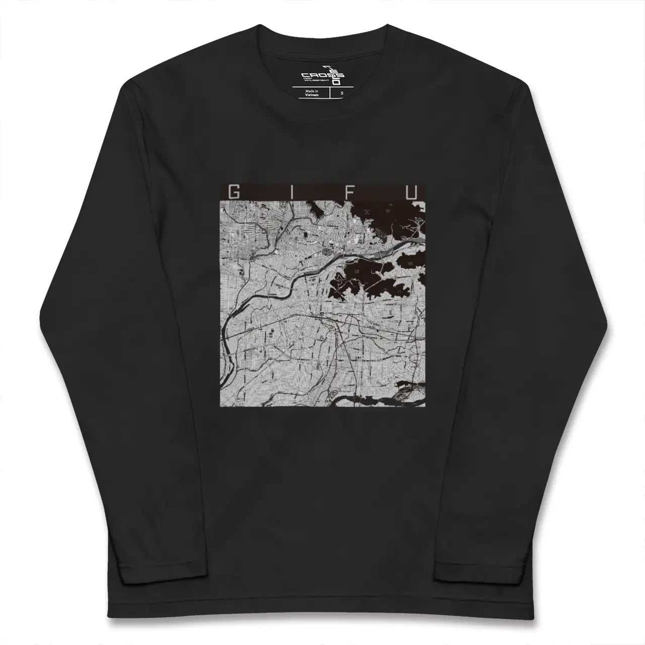 【岐阜(岐阜県)】地図柄ロングスリーブTシャツ