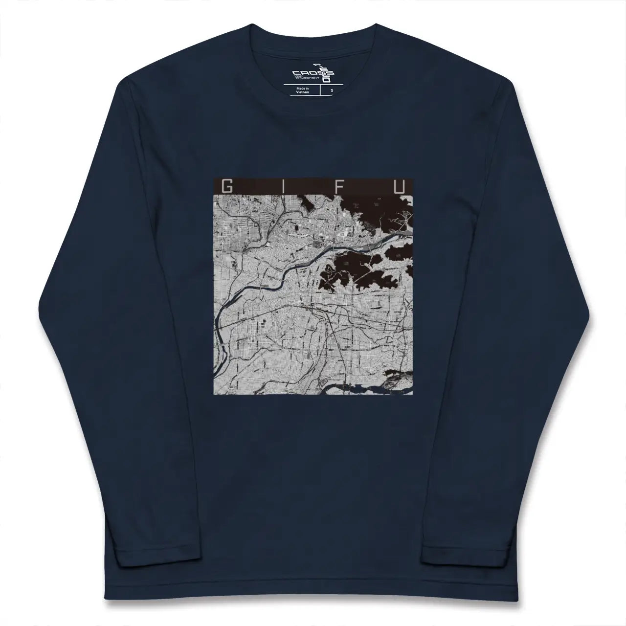 【岐阜(岐阜県)】地図柄ロングスリーブTシャツ